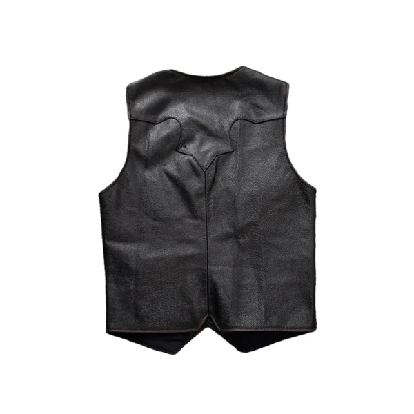 Men's Vintage Slim Fit Motorcycle Vest - Image 2