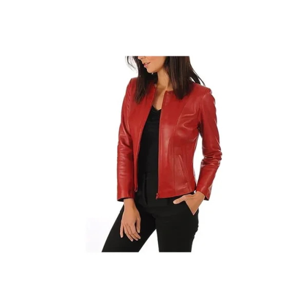 Women's Biker Real Leather Jacket - Image 2