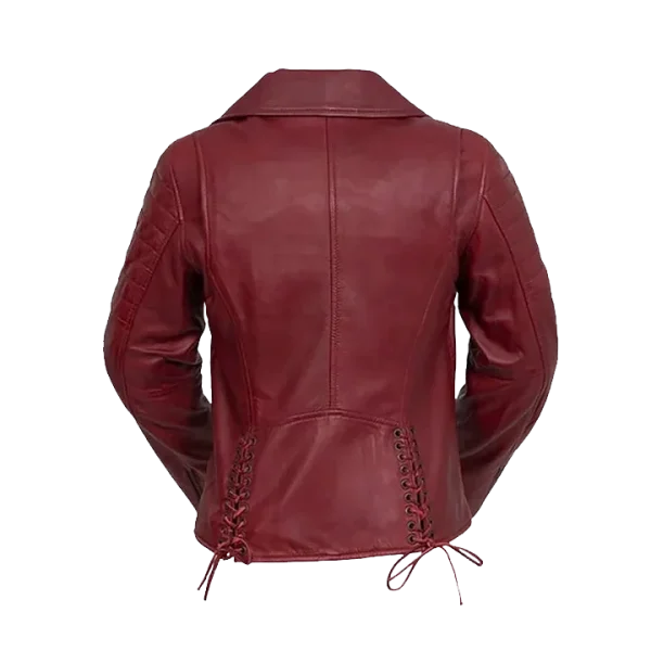 Women's Side-Laced Leather Jacket - Image 2