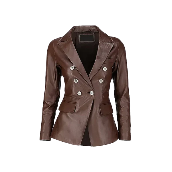 Women's Fancy Style Double Breasted Blazer Jacket - Image 3