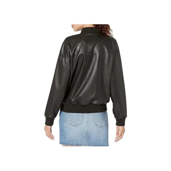 Nova Leather Bomber Jacket - Image 2