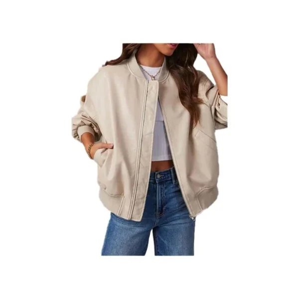 Ember Leather Bomber Jacket - Image 7