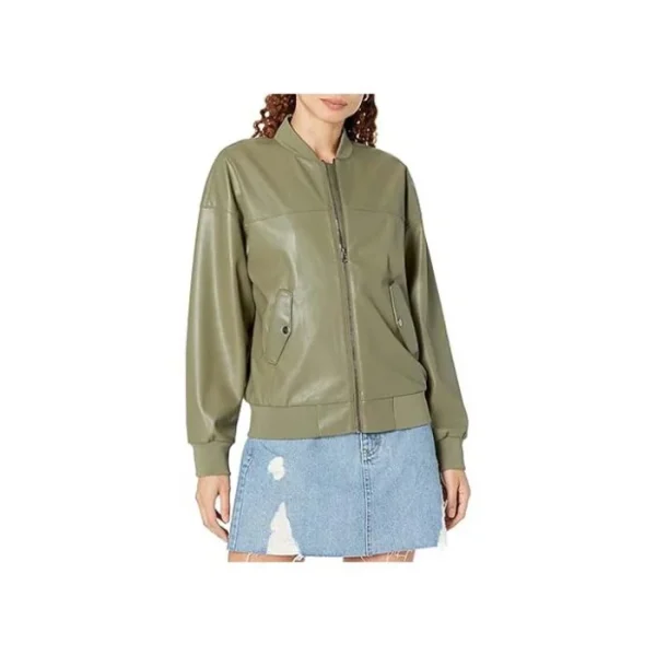 Nova Leather Bomber Jacket - Image 4
