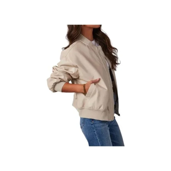 Ember Leather Bomber Jacket - Image 6