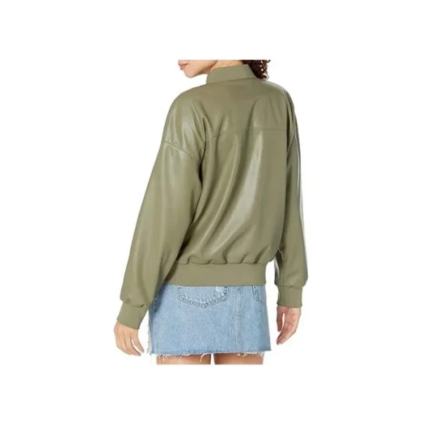 Nova Leather Bomber Jacket - Image 5