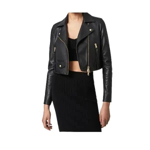 Women's Trendy Design Moto Cropped Jacket