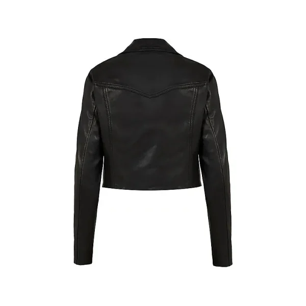 Women's Trendy Design Moto Cropped Jacket - Image 4