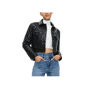 Women's Diamond Quilted Design Original Cropped Jacket
