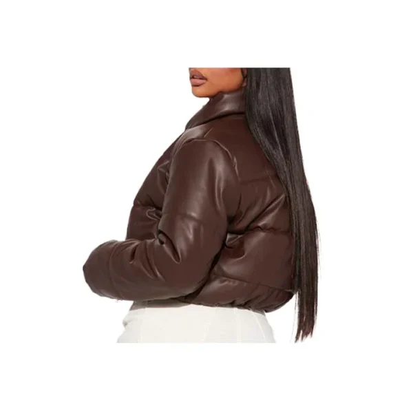 Quilted Chic Cropped Puffer Jacket - Image 4