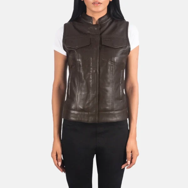 Moto Leather Vest - Image 3