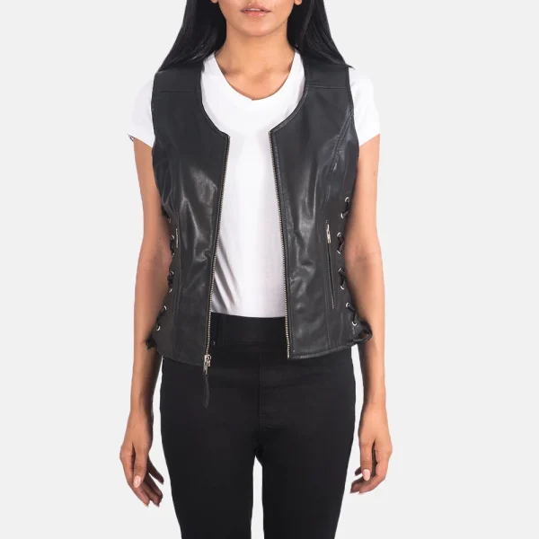 Leather Biker Vest - Image 4