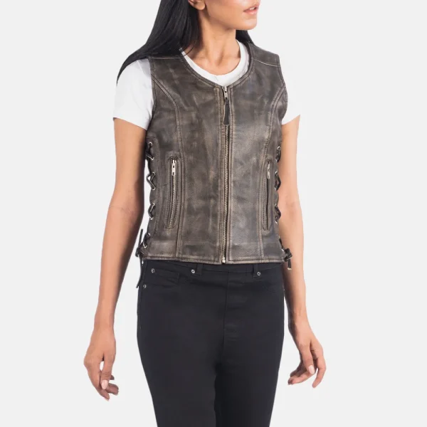 Leather Biker Vest - Image 8