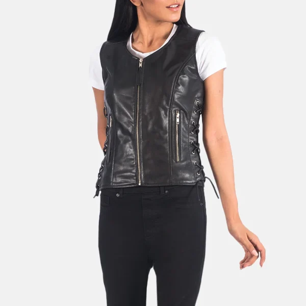 Leather Biker Vest - Image 5