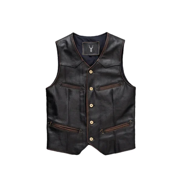 Men's Vintage Slim Fit Motorcycle Vest