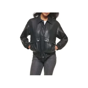 Posh Leather Bomber Jacket